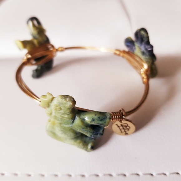 Bourbon and Bowties Wired Elephant Bracelet - Picture 3 of 12